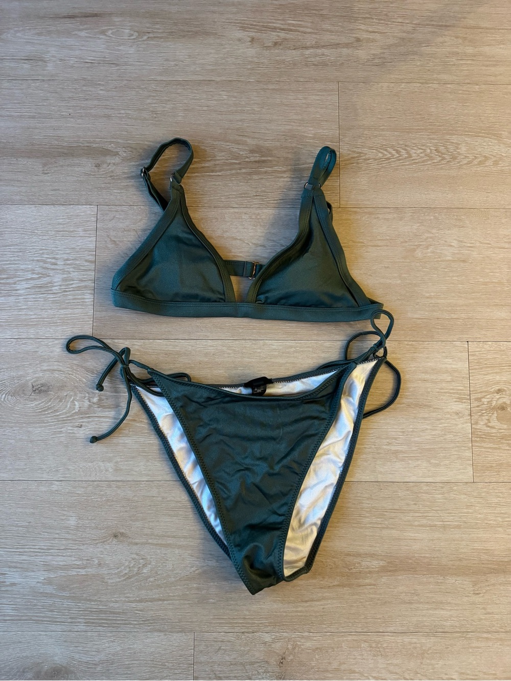 Pacsun - La Hearts Olive Green Tie-Side Bikini Set